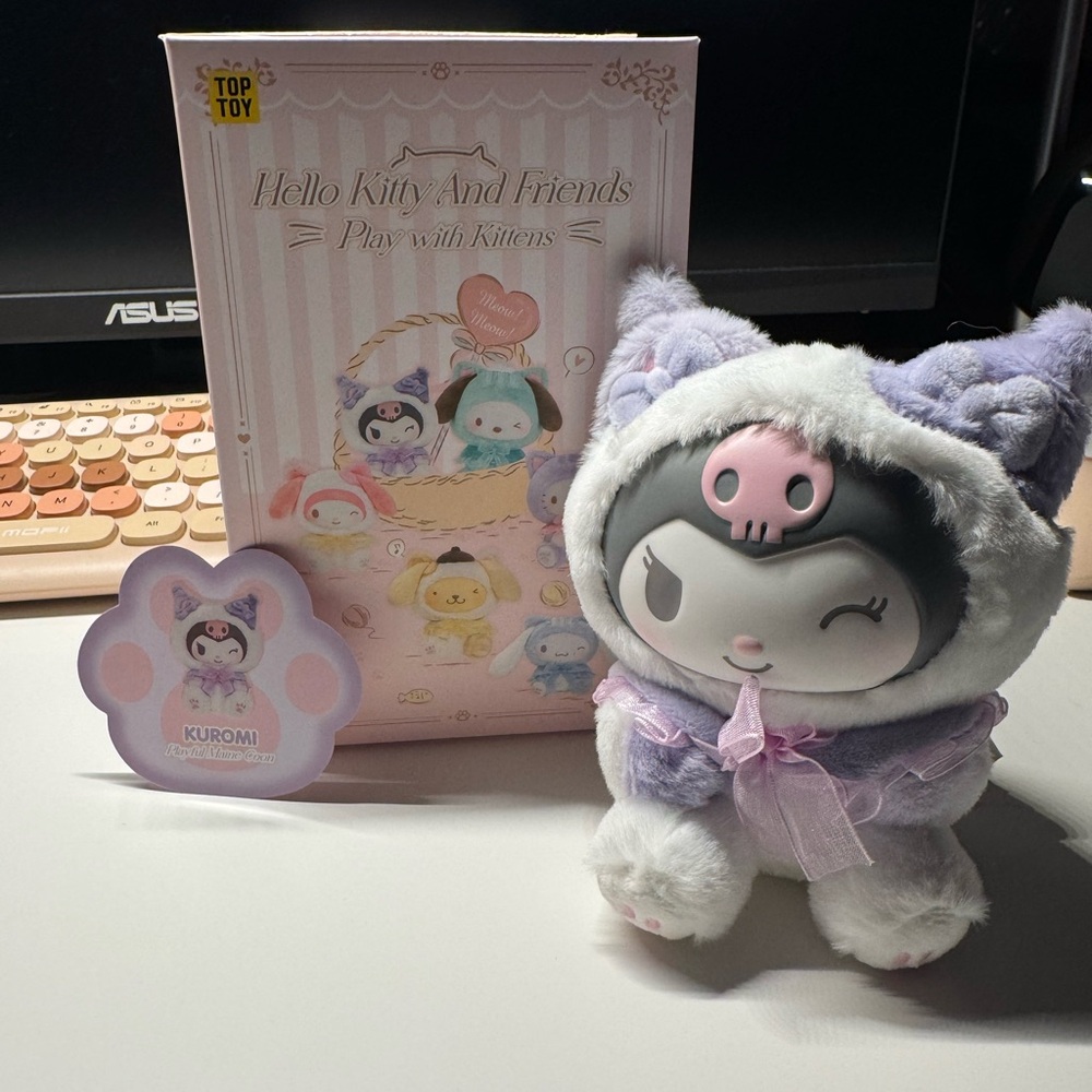 SOLD Miniso Hello Kitty and Friends Play w Kittens Plush Blind Box (Kuromi)